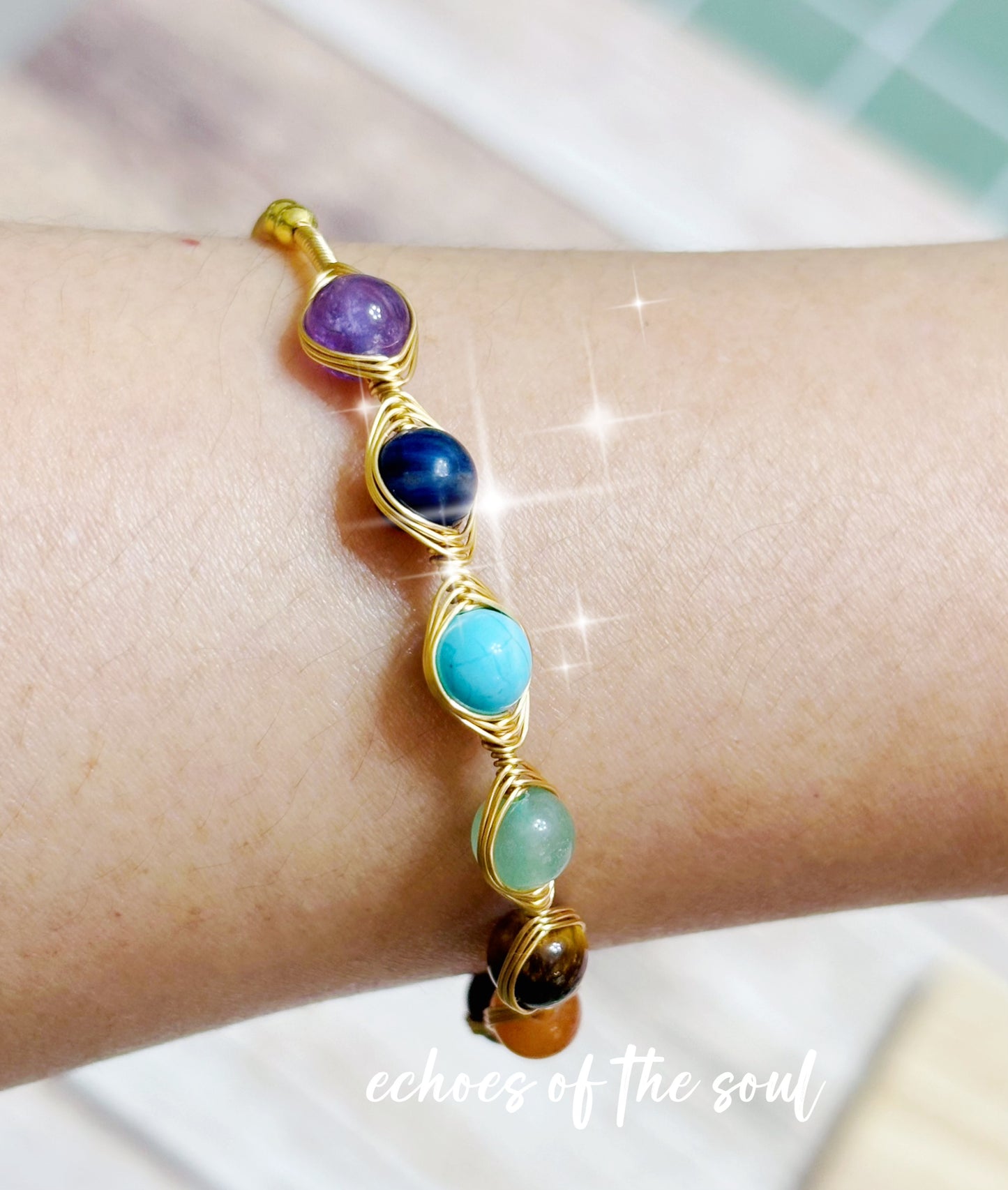 七脈輪水晶手鐲