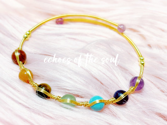 七脈輪水晶手鐲