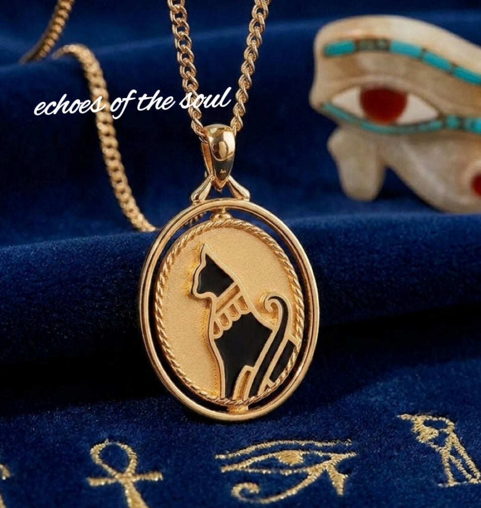 埃及風黑貓瑪瑙項鍊