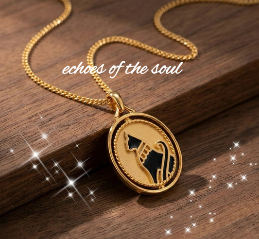 埃及風黑貓瑪瑙項鍊